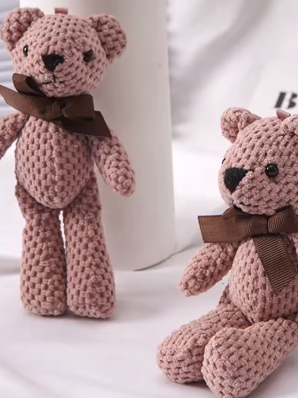Teddy Bear Plush Keychain Cute Bag Charm